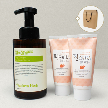 Nard 나드 포밍 핸드워시 500ml + 과일나라 핑크피치 핸드크림 2개 #2