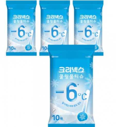 크리넥스 쿨링물티슈 10매 쿨링티슈 아이스티슈 #3