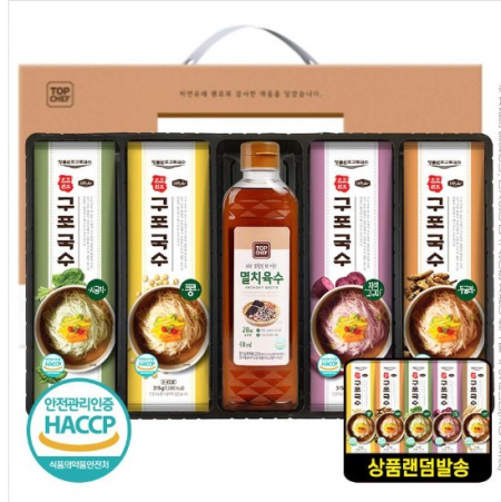 탑셰프 멸치육수410ml 구포국수(랜덤발송)4P(5종) UB #2