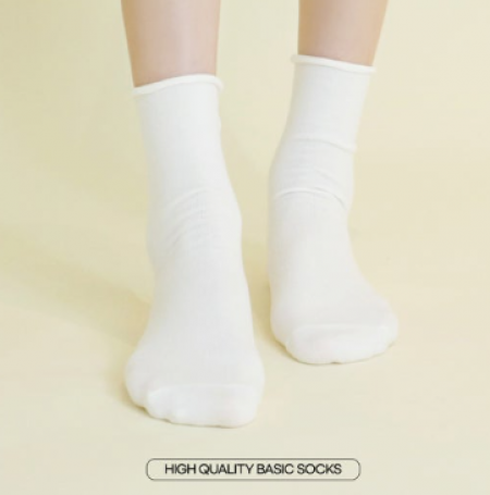 국산양말 압박없는 무지 돌돌이 중목 양말 #2