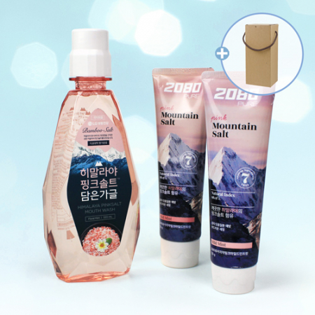 LG생활건강 히말라야 핑크솔트 가글 320ml + 핑크솔트 치약120g2개 #2