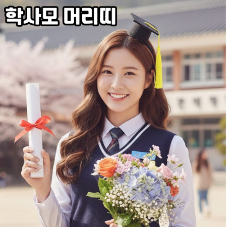 학사모 머리띠 학사모 졸업선물 졸업파티소품 졸업기념품 졸업사진소품 졸업식 #3