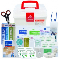 세븐 구급함 소형+구급키트 19종 가정용 어린이집 차량용 상비약 응급키트 미니 구급함