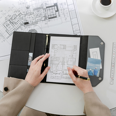 NEW Leather A5 메모패드 날개형 + 볼펜세트 #4