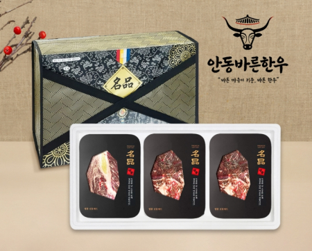 [안동바른한우] 1등급 한우 가족 실속세트1호 900g[면세] #2