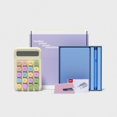 에디토 선물세트 스테이플러 + 노트볼펜 세트 + 마카롱 계산기