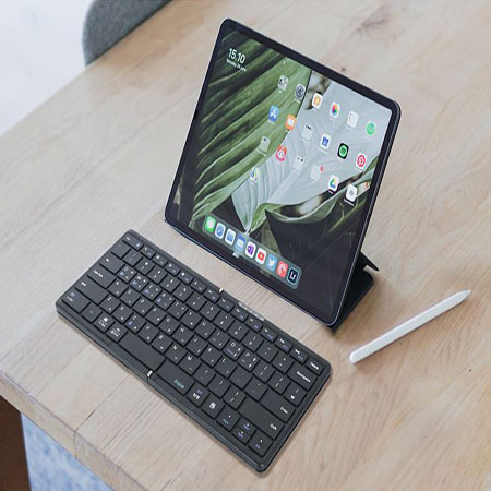 inote 아이노트 멀티 페어링 접이식 블루투스 키보드 X-Folding XK807B #5