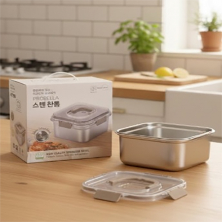 프로벨라 대용량 스텐 밀폐찬통 4.2L #2