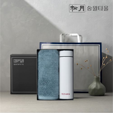 송월 프리미엄 선물 세트 (호텔40수 헤스티지 + 스마트온도텀블러 500ml 1P) #2