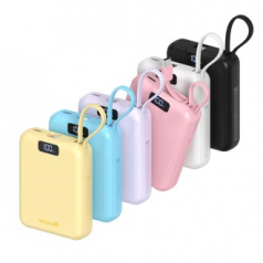 밸류엠 PD 22.5W 고속 CP 케이블 일체형 미니 보조배터리 10000mAh