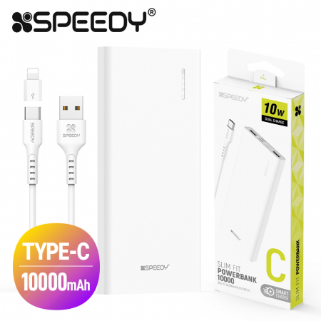 스피디 슬림 핏 보조배터리 10000mAh (C타입 케이블+8핀 젠더) #2
