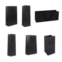 아베오 종이쇼핑백 기성 와인용 블랙 시리즈