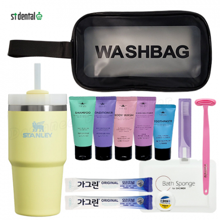 스탠리 퀜처591ml 빨대 텀블러 세트6호 세면백 LG미니스 혀클리너 가그린2p(쇼핑백포함) #2