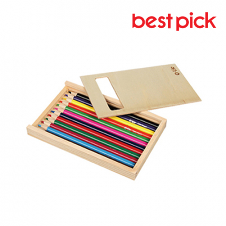 베스트픽 나무색연필 칼라 12종 문구세트 A형 #2