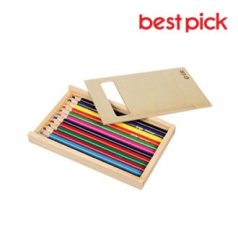 베스트픽 나무색연필 칼라 12종 문구세트 A형