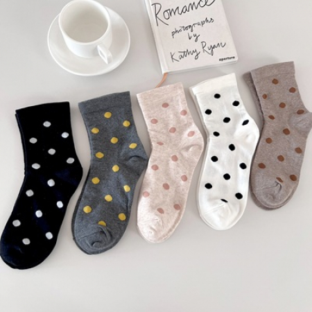 여성  땡땡이 무압박양말 #2