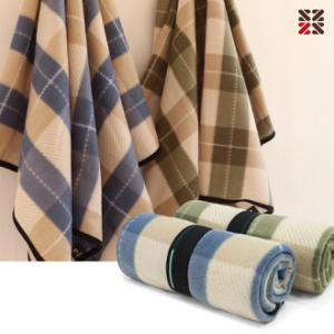 그린체크담요+밴드세트