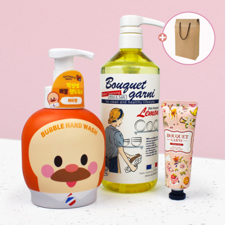 부케가르니 주방세제 750ml+애경 브래드이발소 핸드워시 500ml+부케가르니 핸드크림 50g #2