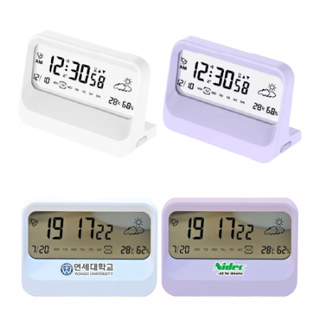다기능 L자형 투명 알람시계 13x9x5cm #3