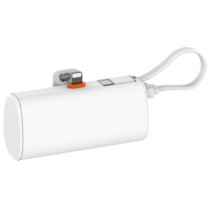 [밸류엠] PD20W 2WAY 케이블 일체형 도킹 보조배터리 5000mAh D2 (8핀+C케이블)
