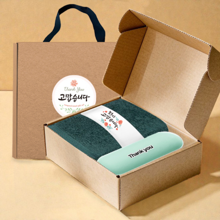 송월타올 호텔수건 200G 40수+머쉬룸 5단 암막 양우산 선물 세트 #2