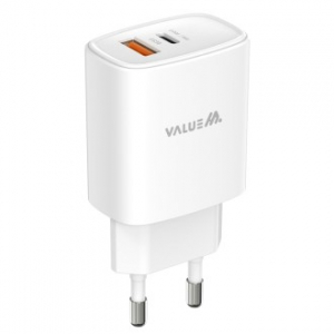 [밸류엠] 가정용 20W(PD3.0+QC3.0) 2포트 고속 분리형 충전기