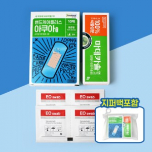 동국제약 방수밴드 + 마데카솔 연고 + 알콜스왑 4매