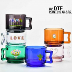 드망즈 UV DTF필름인쇄 밀크글라스 포인세티