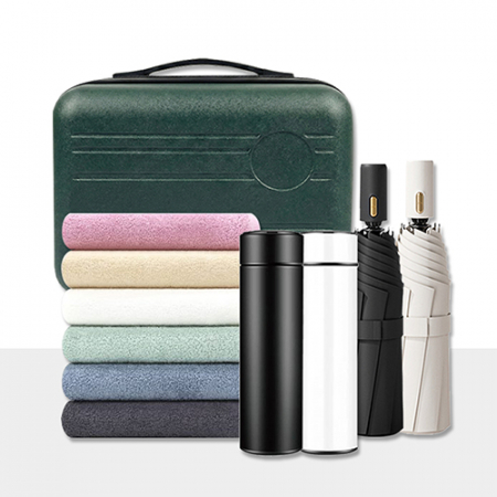 14인치 여행용 레디백 + 3단 자동 양우산 + 송월타올 + LED 온도 텀블러 선물세트 #4