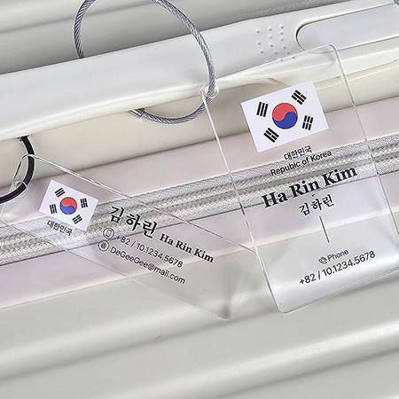 맞춤제작형 커스텀 아크릴 가방 캐리어 네임택 #3