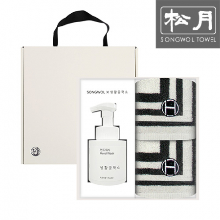 송월 스퀘어34 2p 생활공작소250ml세트(타올2p+핸드워시1p) #2