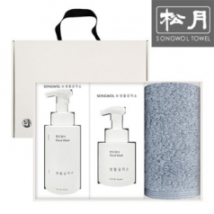 송월 항균180g 생활공작소세트(세면타월1p+핸드워시250m 500ml 2p)