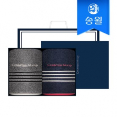 송월타월 카운테스마라 포라인세면 2매 선물세트(CM상하+쇼핑백) 답례품