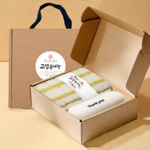송월타올 호텔수건 스트라이프 220G 30수+머쉬룸 5단 암막 양우산 선물 세트