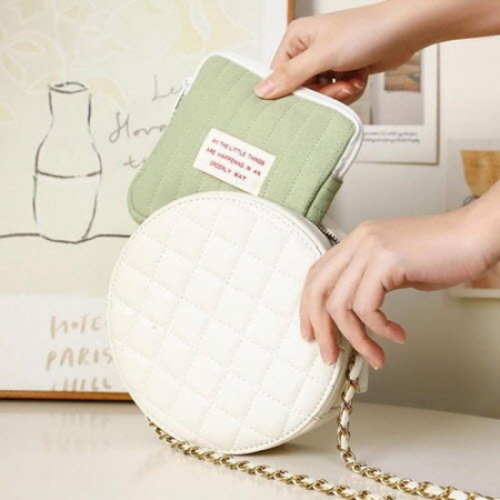 퀼팅 정사각 미니 파우치 #2