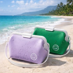 헬로우 컬러풀 실리콘 비치백 수영가방 방수가방 XL