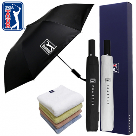 PGA 2단완전자동 암막 우양산+180g 모달 면사타올 세트 #2