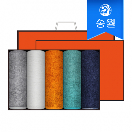 송월타월 솔리드뱀부무지 5매 선물세트+쇼핑백 답례품 #2