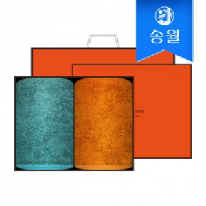 송월타월 솔리드뱀부무지 2매 선물세트(크림상하+쇼핑백) 답례품