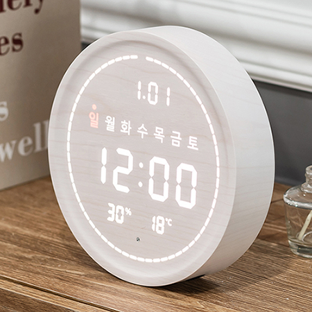 플라이토 와이파이 필링  원형 LED 탁상 벽시계 18cm #3