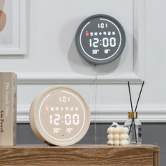 플라이토 와이파이 필링  원형 LED 탁상 벽시계 18cm