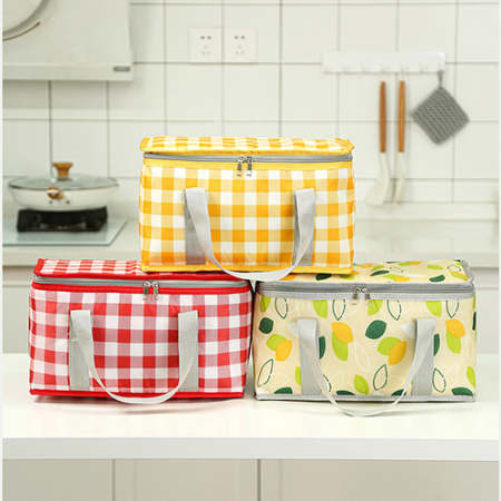 대용량 체크 도시락 가방 #2