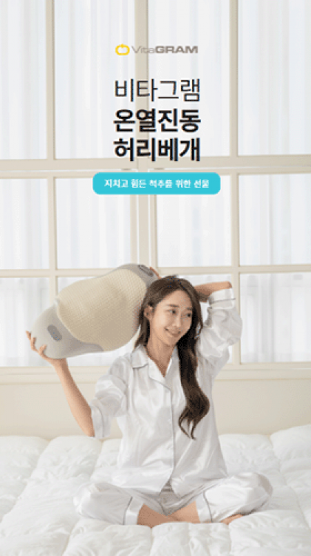 온열 진동 허리 베게 비타그램 스트레칭 에어리프트 허리 쿠션 // 인쇄가능 #2
