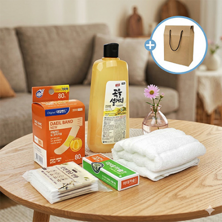 애경 곡물설거지 주방세제 500ml 대일밴드 마데카솔연고 5종 #2