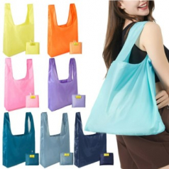 심플 스마일 장바구니 접이식 가방 포켓 시장바구니 쇼핑백 휴대용