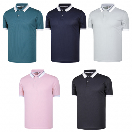 매직 에어로쿨 골지 배색 카라 반팔 티셔츠 남여공용 편직 기능성 #3