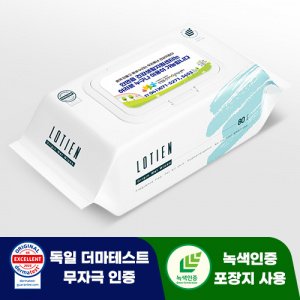 로티엔 오리진 민트 45g 엠보싱 물티슈 (80매)