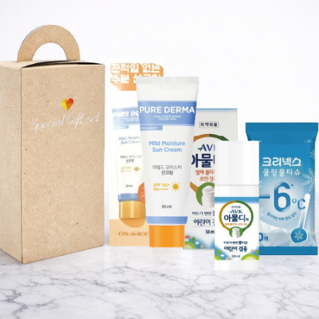 모기약아물디 여름 선크림 크리넥스 쿨링물티슈 3종 아이스 쿨링세트 #3