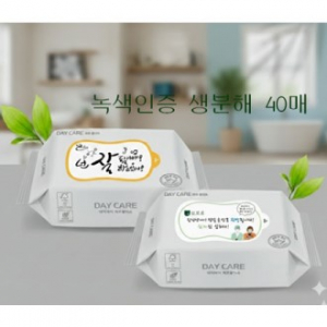 녹색인증 생분해 물티슈 40매