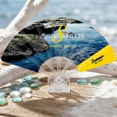 (PP부채)패션접이식부채 접이식9쪽스마일투명자루패션부채 (대)